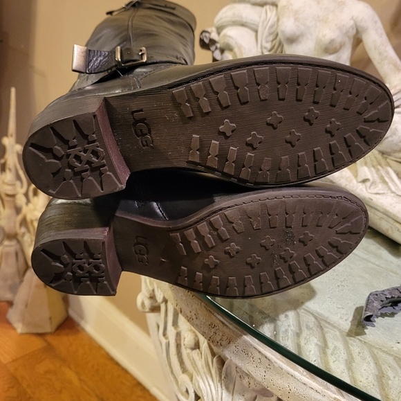 Ugg Bess Over the Knee Leather Riding Boots in Black Size 7.5 #480 - Picture 14 of 17